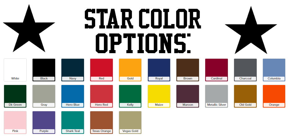 Custom Royal Blue Star Sweats- Customize Your Star Color!