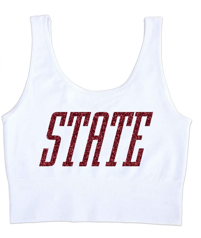 STATE Glitter Seamless Tank Crop Top (Available in 2 Colors)