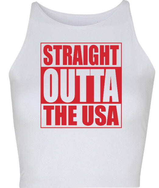 Straight Outta The USA Seamless Crop Top