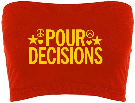 Pour Decisions Stars Seamless Cropped Tube Top (Available in 3 Colors)
