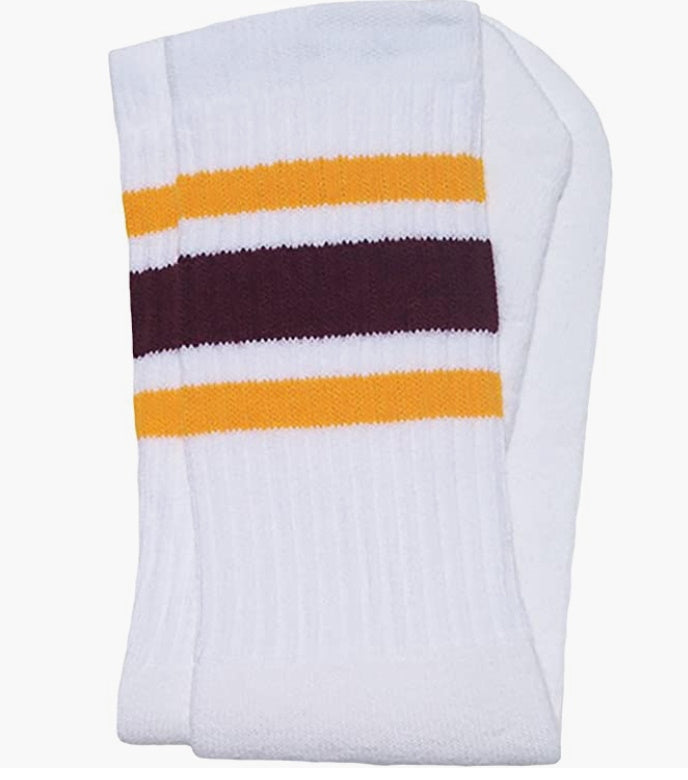 Striped Calf High Tube Socks
