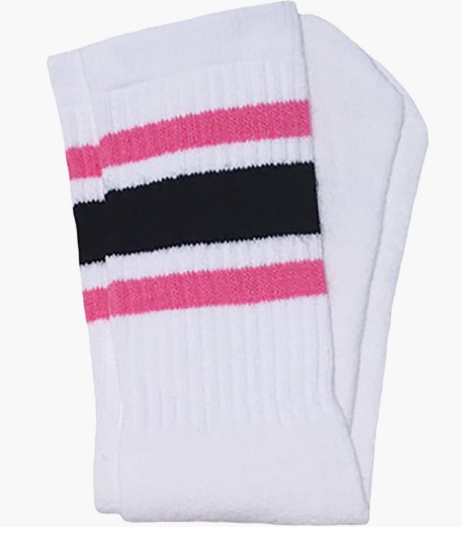 Striped Calf High Tube Socks