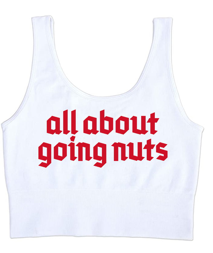 All About Going Nuts Seamless Tank Crop Top (Available in 2 Colors)