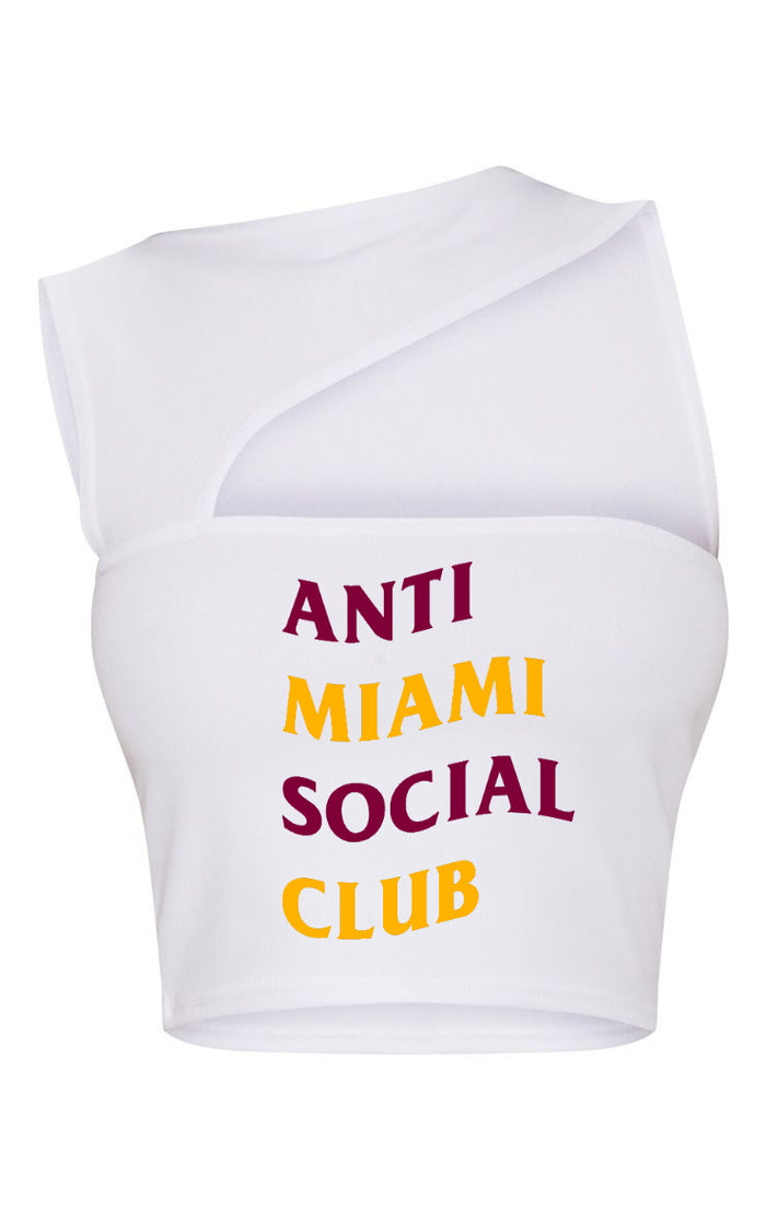 Anti Miami Social Club Cut Out Ribbed Crop Top