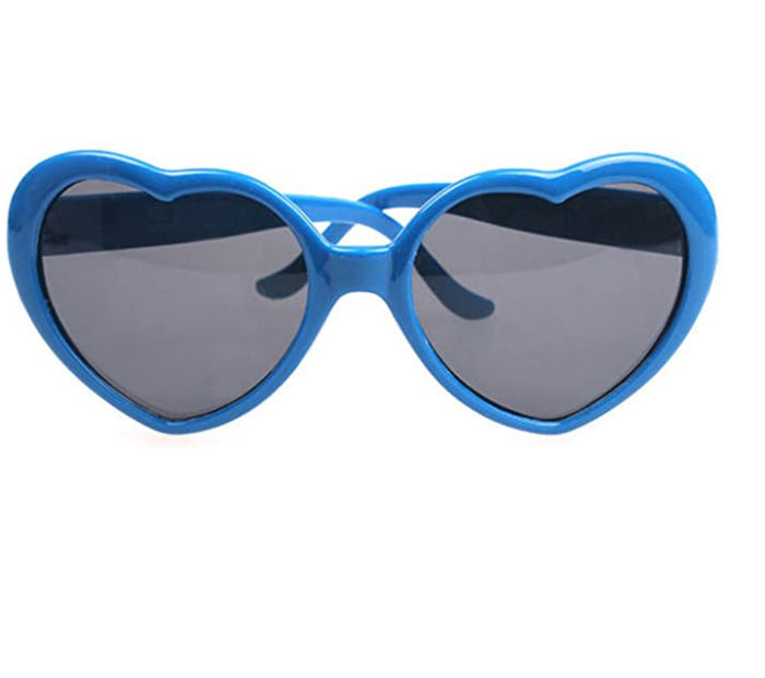 Blue Oversize Heart Sunglasses