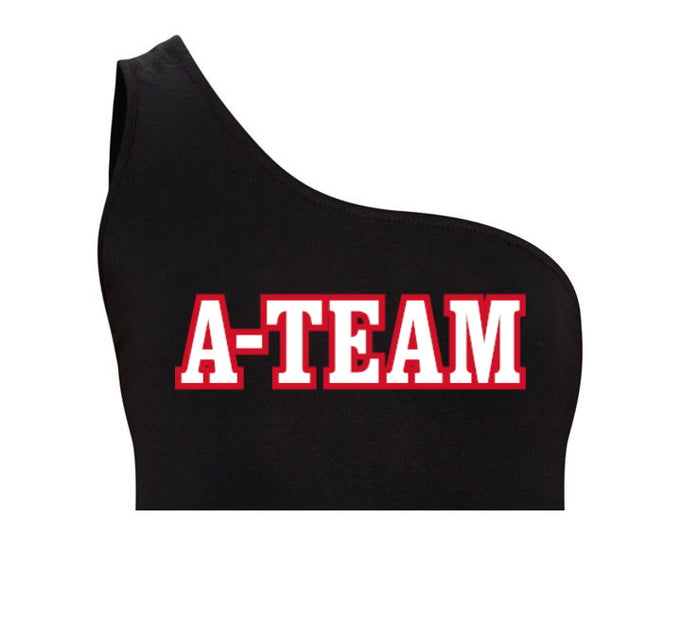 A-Team One Shoulder Ribbed Crop Top