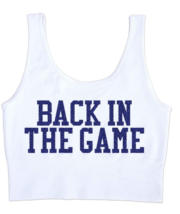Back In The Game Glitter Seamless Tank Crop Top
