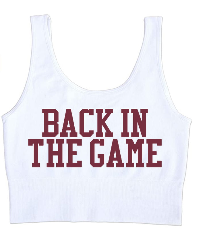 Back In The Game Seamless Tank Crop Top (Available in 2 Colors)