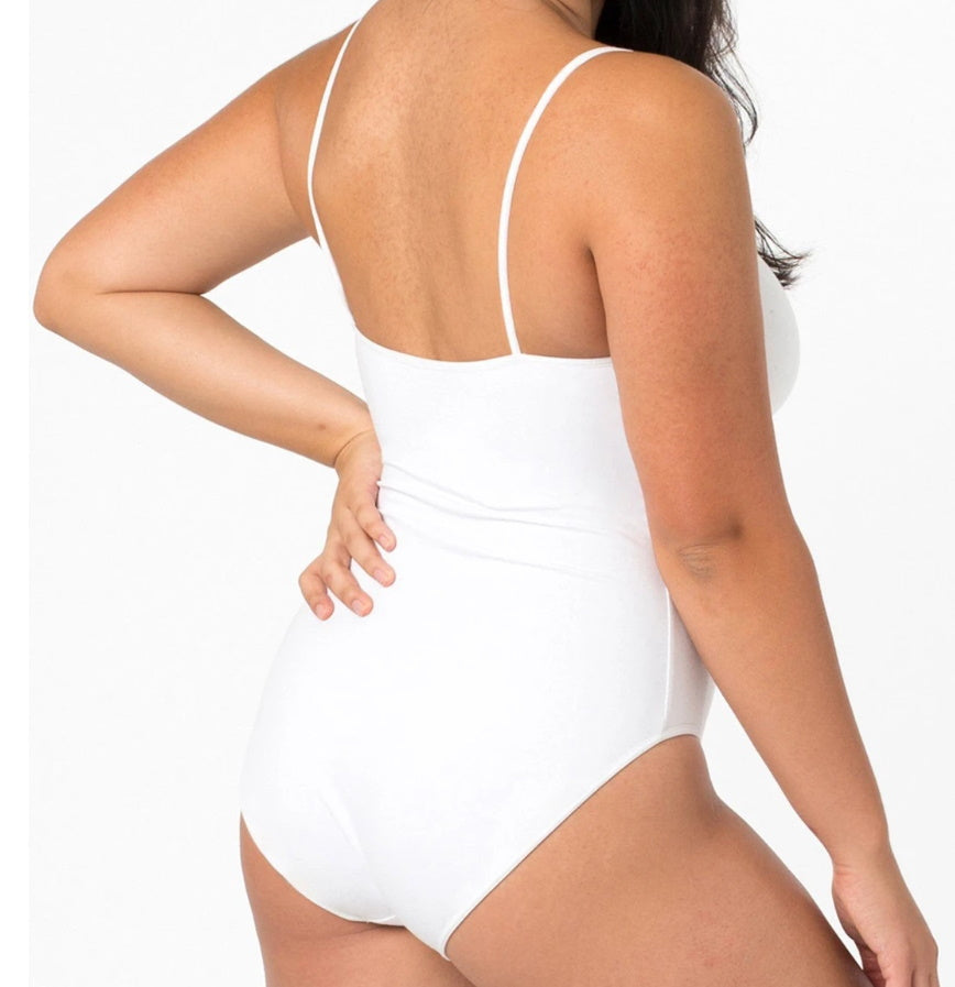 Fit Shaced Spaghetti Strap Bodysuit (Available in 2 Colors)