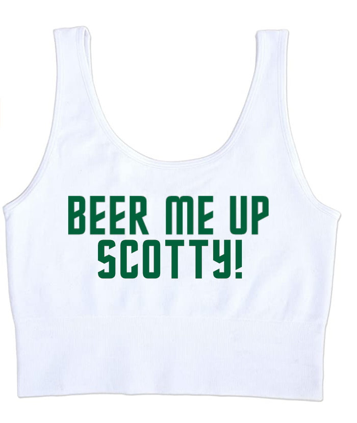 Beer Me Up Scotty! Seamless Tank Crop Top