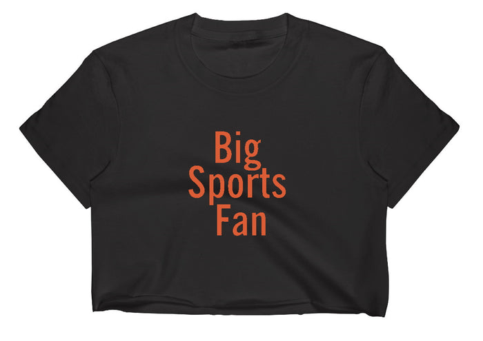 Big Sports Fan Raw Hem Cropped Tee (Available in 2 Colors)