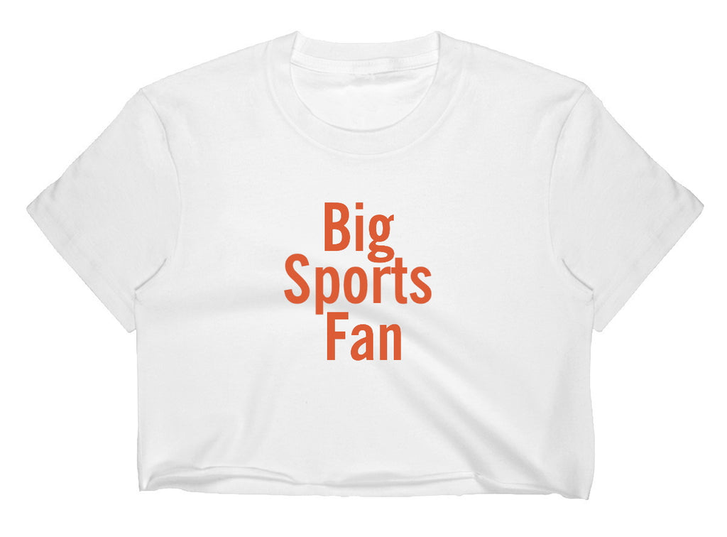 Big Sports Fan Raw Hem Cropped Tee (Available in 2 Colors)