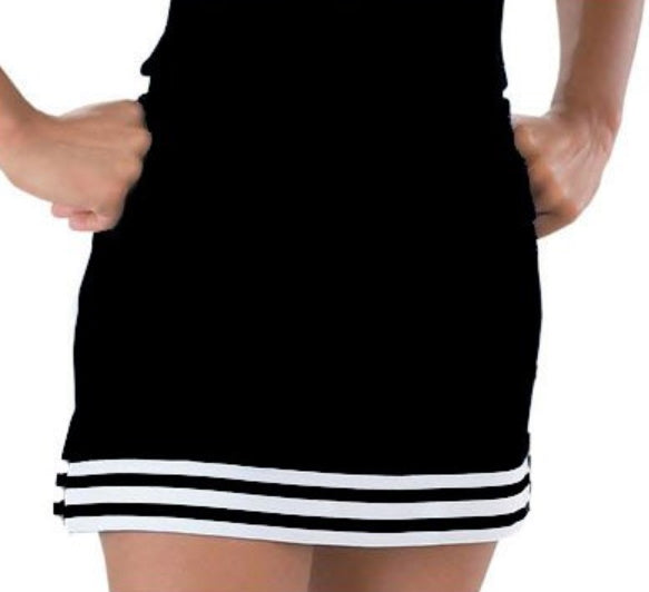 Black & White A-Line Cheer Skirt