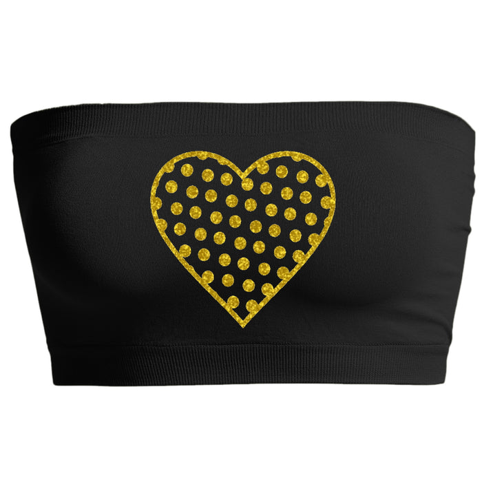 Heart Glitter Seamless Bandeau (Available in 3 Colors)