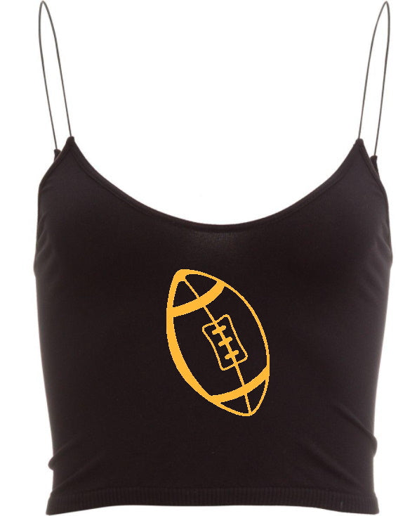 Footballer Seamless Skinny Strap Crop Top (Available in 2 Colors)