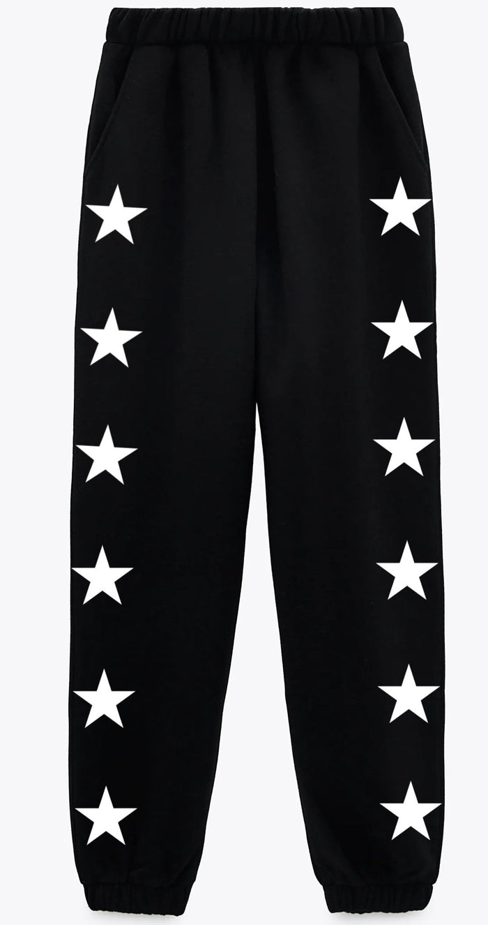 Custom Black Side Star Sweats- Customize Your Star Color!