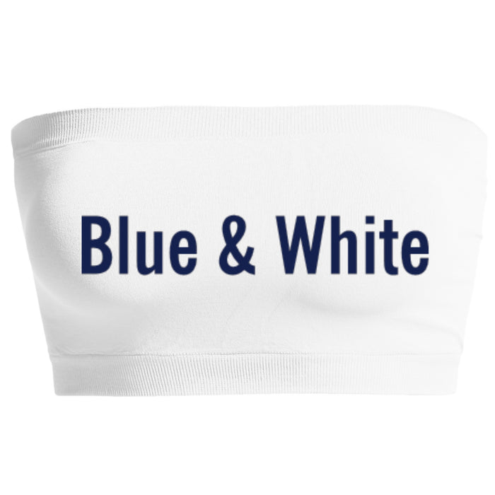 Blue & White Glitter Seamless Bandeau