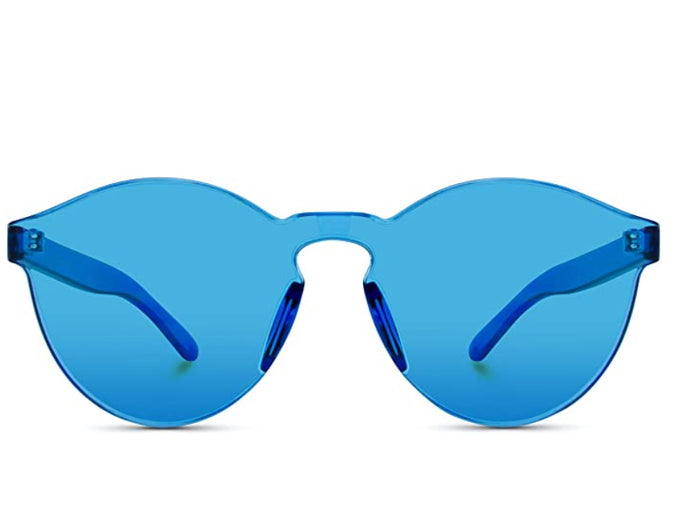 Blue Frameless Candy Colored Glasses