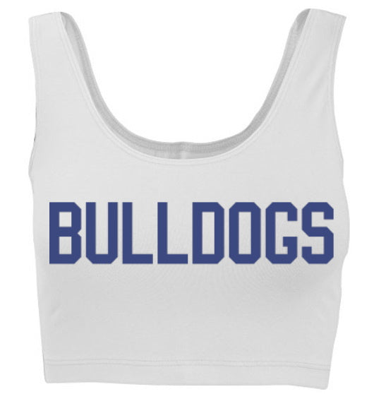 Bulldogs Tank Crop Top