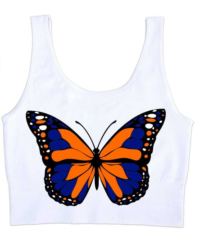 Butterfly Me Seamless Tank Crop Top (Available in 2 Colors)