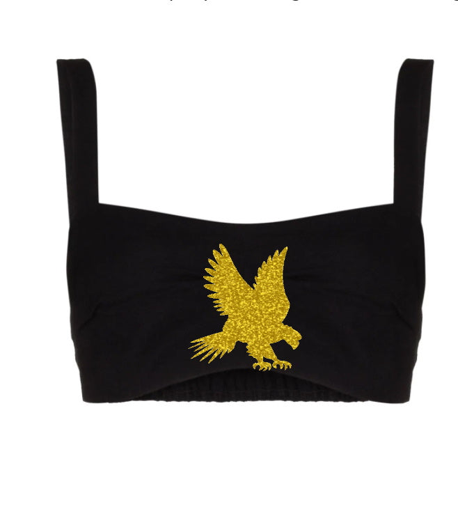 Fly Like An Eagle Glitter Cali Crop Top