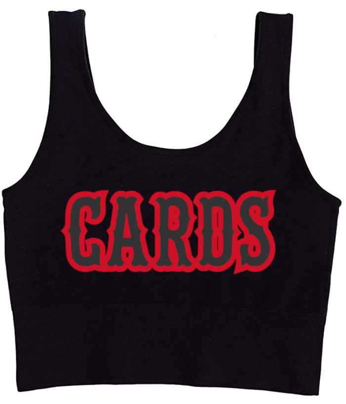 Cards Seamless Tank Crop Top (Available in 2 Colors)