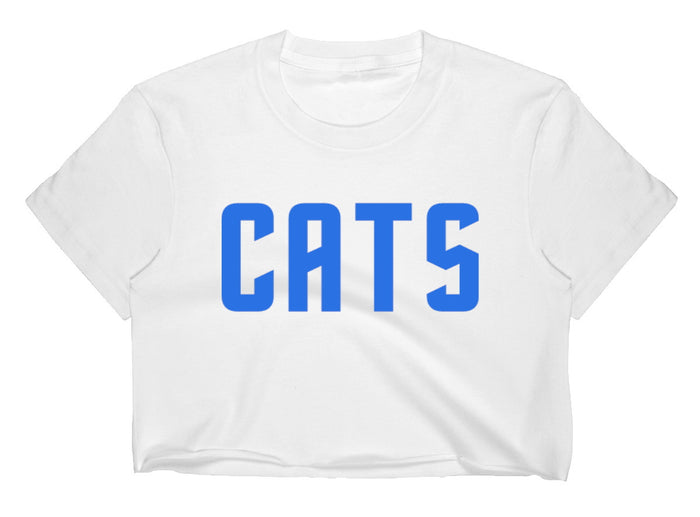 Cats Raw Hem Cropped Tee (Available in 2 Colors)