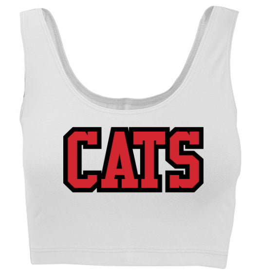 Cats Tank Crop Top