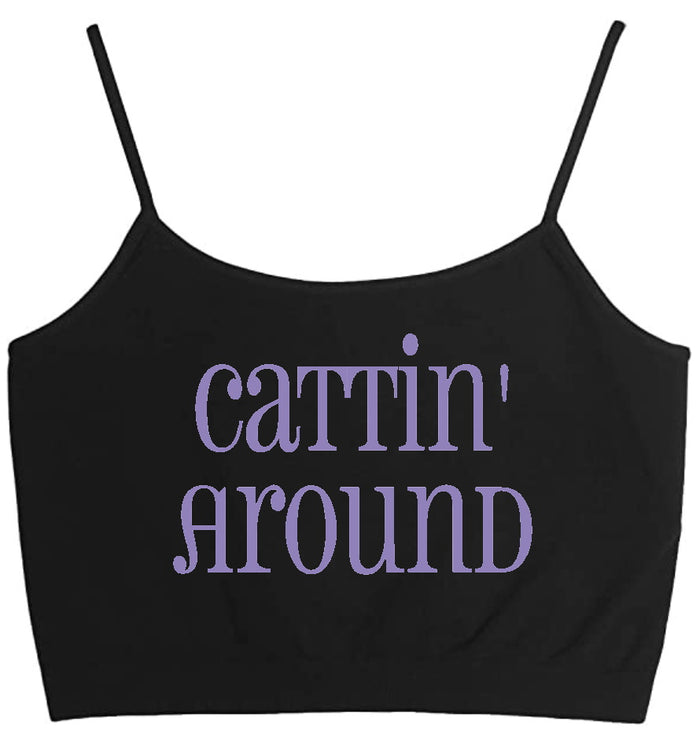 Cattin' Around Seamless Crop Top (Available in Two Colors)