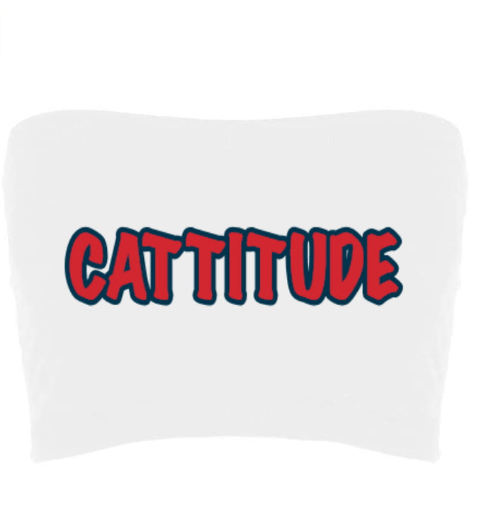 Cattitude Seamless Crop Tube Top