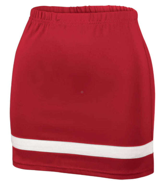 Red Fitted A-line Cheer Skirt