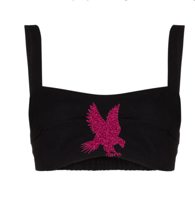 Fly Like An Eagle Glitter Cali Crop Top
