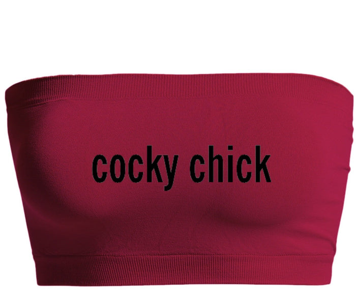 Cocky Chick Seamless Bandeau (Available in 2 Colors)