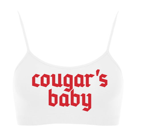 Cougar's Baby Seamless Spaghetti Strap Super Crop Top (Available in 2 Colors)