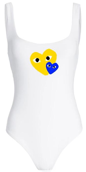 Double Hearts Ribbed Racerback Seamless Tank Bodysuit (Available in 2 Colors)