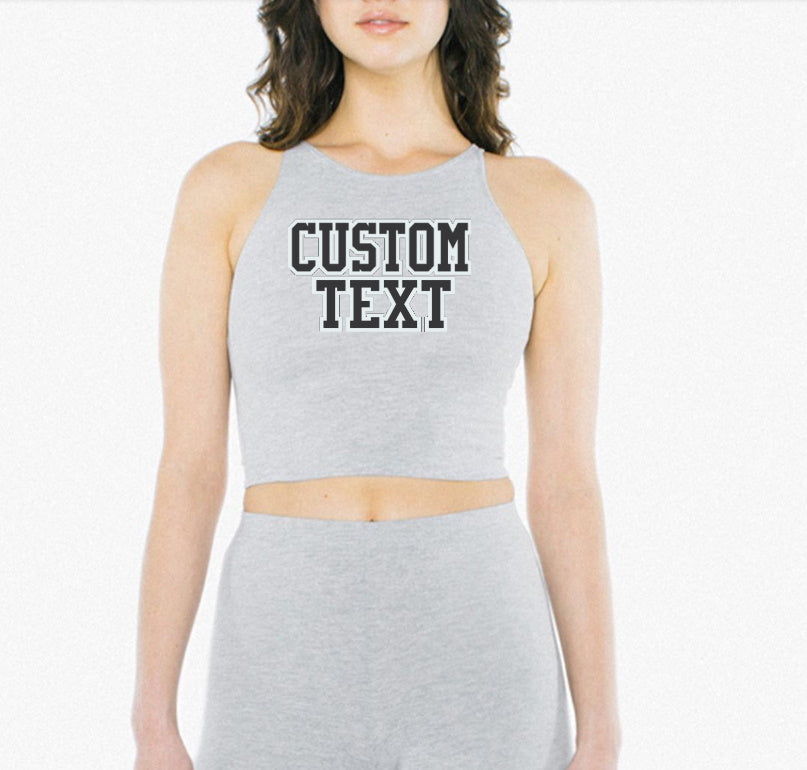 cotton spandex sleeveless crop top