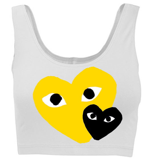 Game Day Hearts Tank Crop Top (Available in 2 Colors)