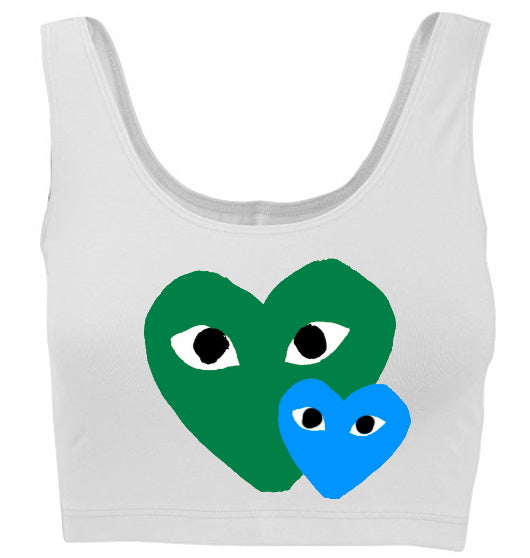 Hearts Tank Crop Top (Available in 2 Colors)