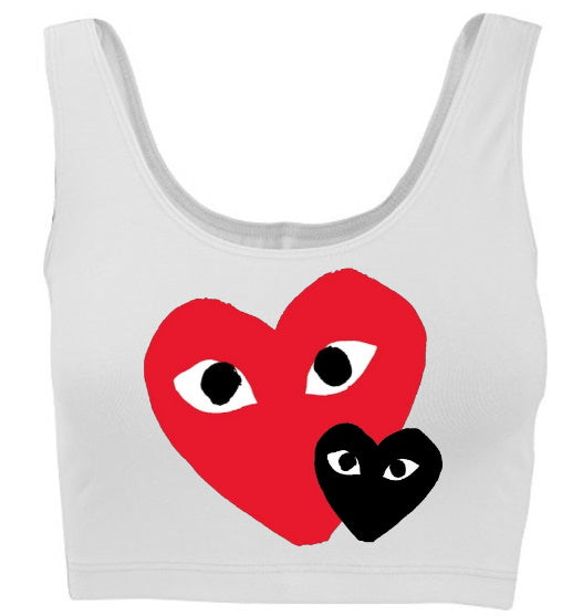 Game Day Hearts Tank Crop Top