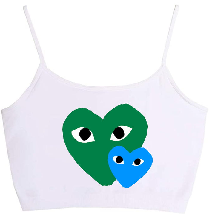 Hearts Seamless Crop Top (Available in 2 Colors)