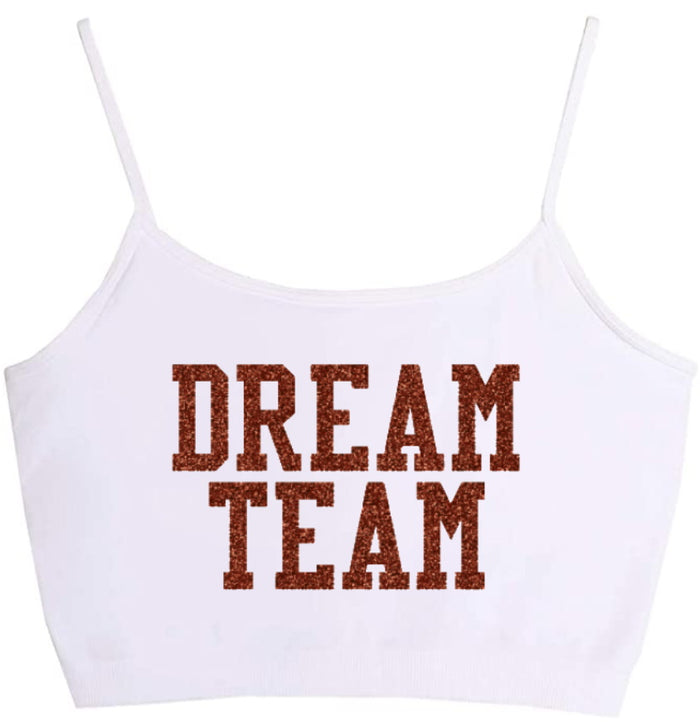 Dream Team Glitter Seamless Crop Top