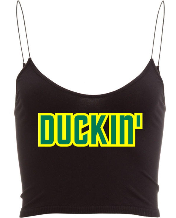 Duckin' Seamless Skinny Strap Crop Top (Available in 2 Colors)
