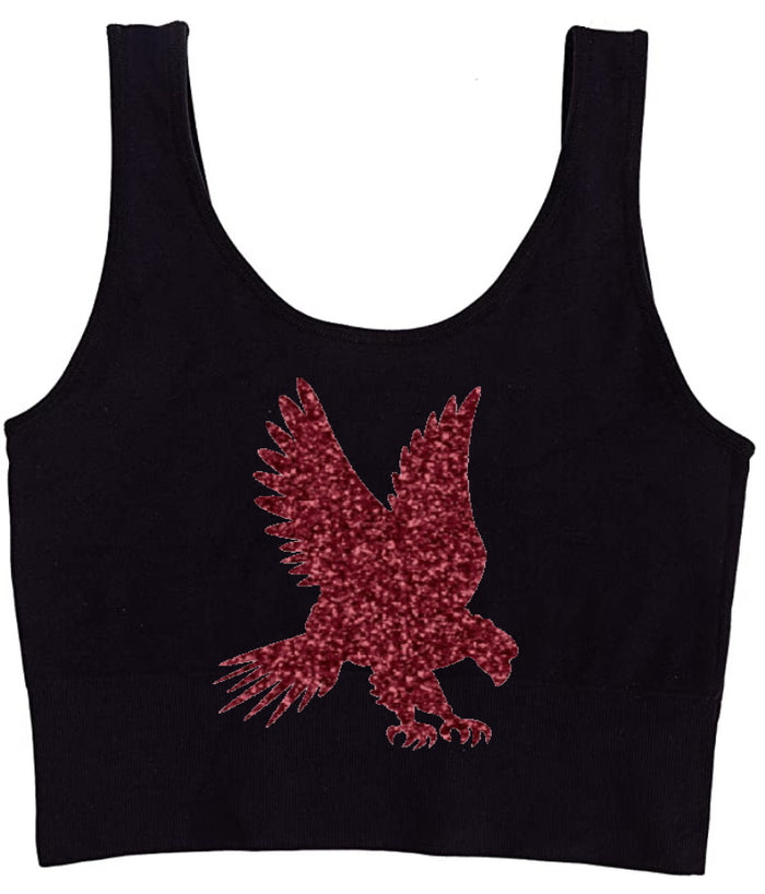 Glitter Eagle Seamless Tank Crop Top (Available in 2 Colors)