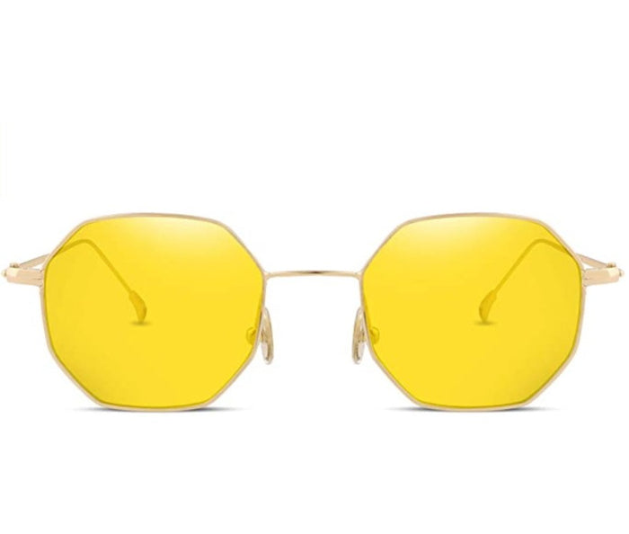 Yellow Polygon Sunglasses