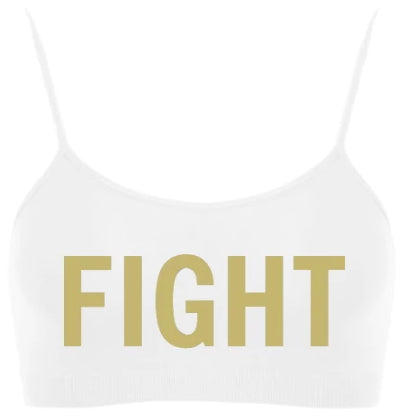 Fight Glitter Seamless Spaghetti Strap Super Crop Top (Available in Two Colors)