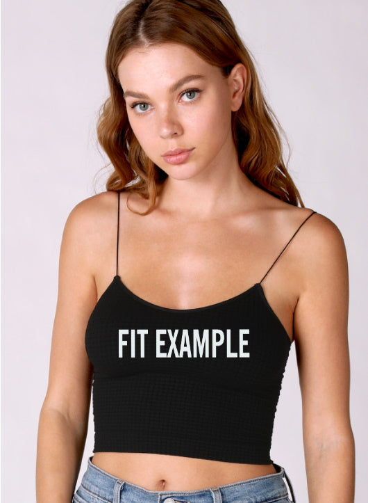 Irish Drinking Team Seamless Waffle Pattern Skinny Strap Crop Top (Available in 2 Colors)