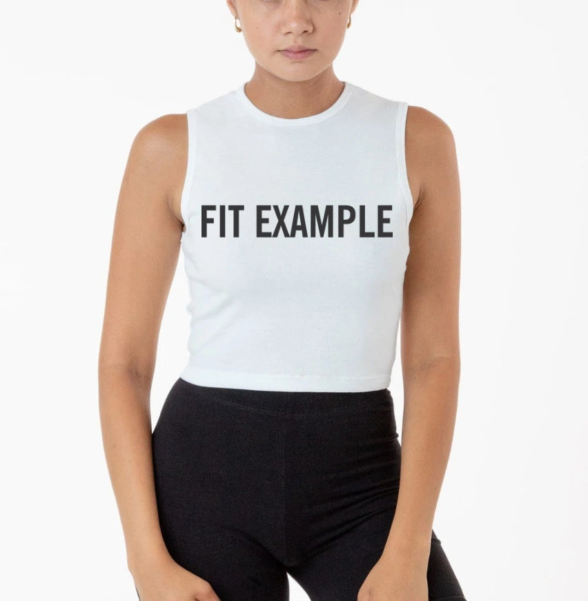 Custom Double Color Text White The Ultimate Sleeveless Tank Crop Top