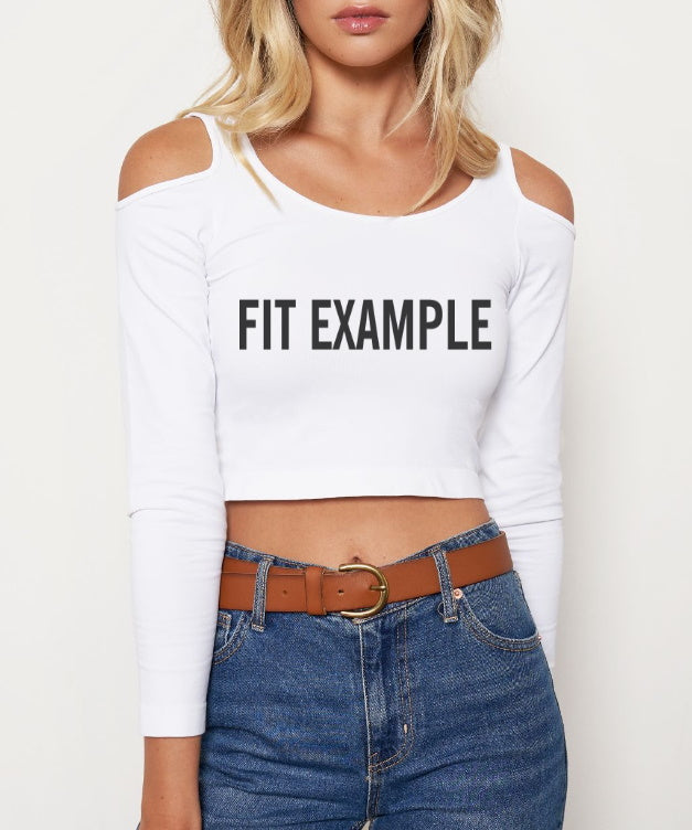 Little Miss Seamless Cut Out Long Sleeve Crop Top
