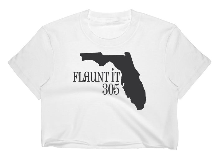 Flaunt It 305 Raw Hem Crop Tee