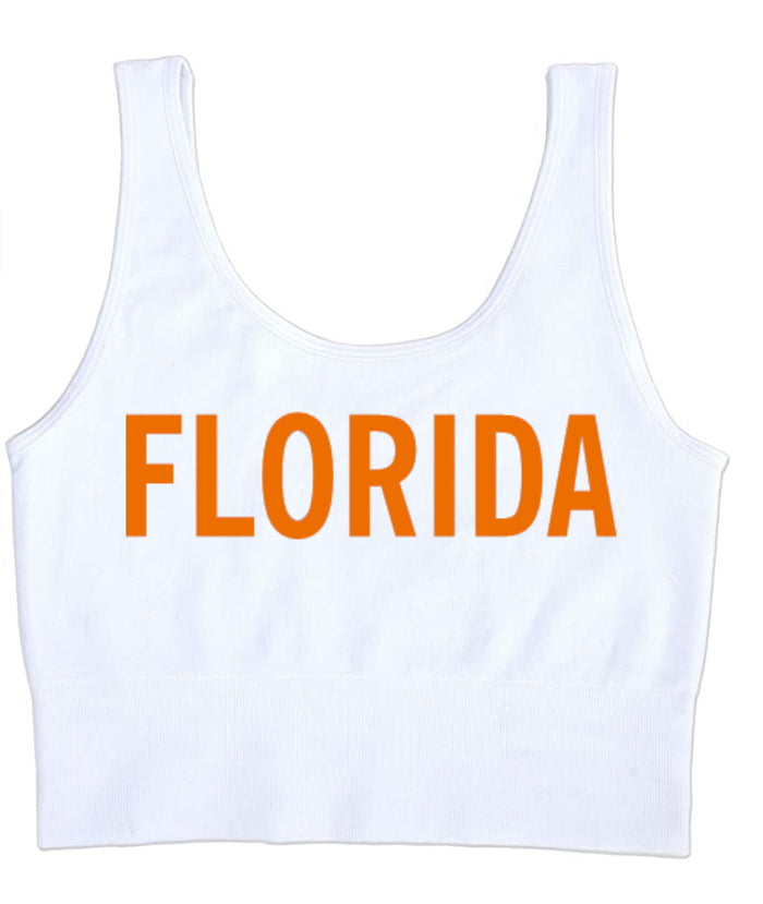 Florida Seamless Tank Crop Top (Available in 2 Colors)